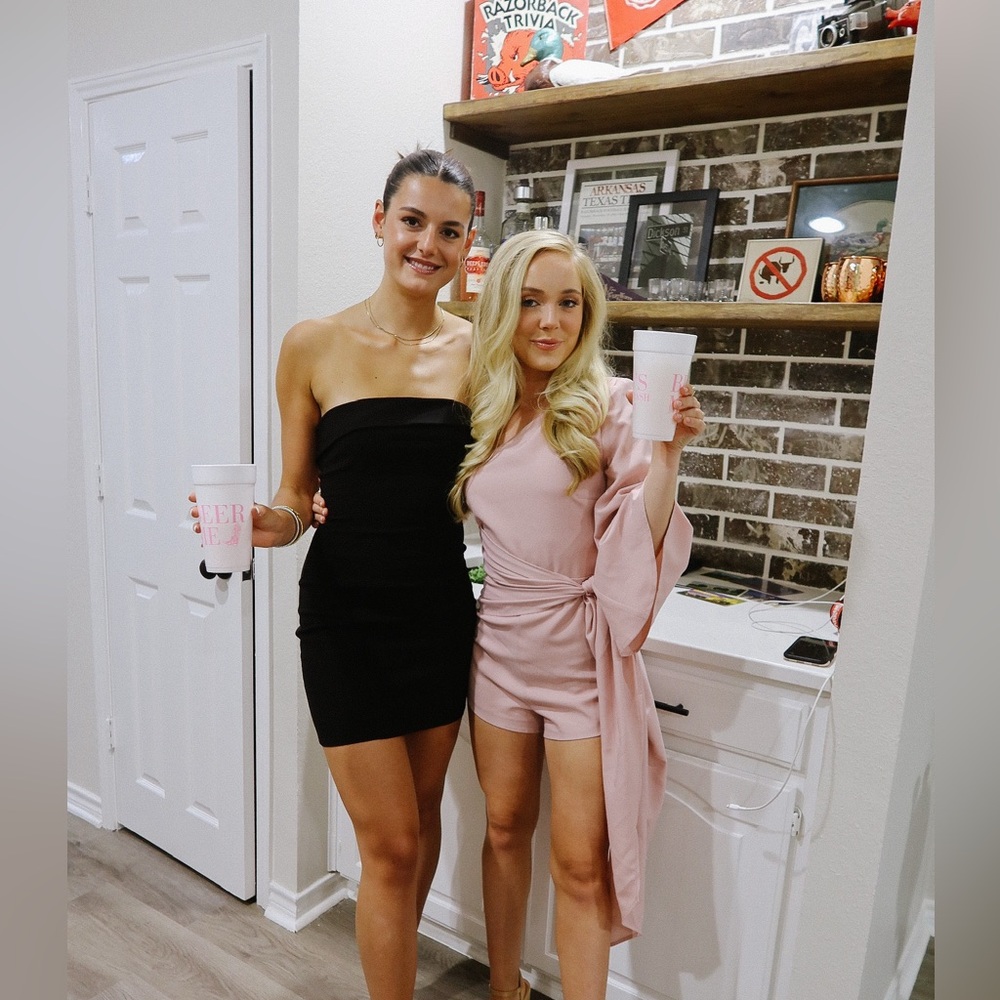 Michael Costello x REVOLVE Liesel Romper in Blush Pink